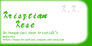 krisztian kese business card